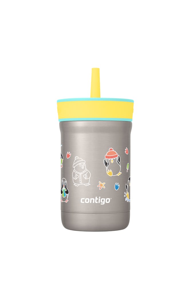 Kids Leighton Spill-Proof Stainless Steel Tumbler with Straw, 12oz I6