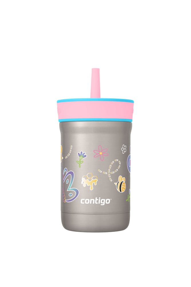 Kids Leighton Spill-Proof Stainless Steel Tumbler with Straw, 12oz I6